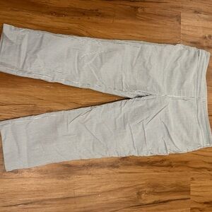Womens Striped Casual Pants - Light Gray